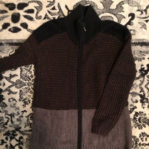 Nordstrom brand oversized long zip up sweater